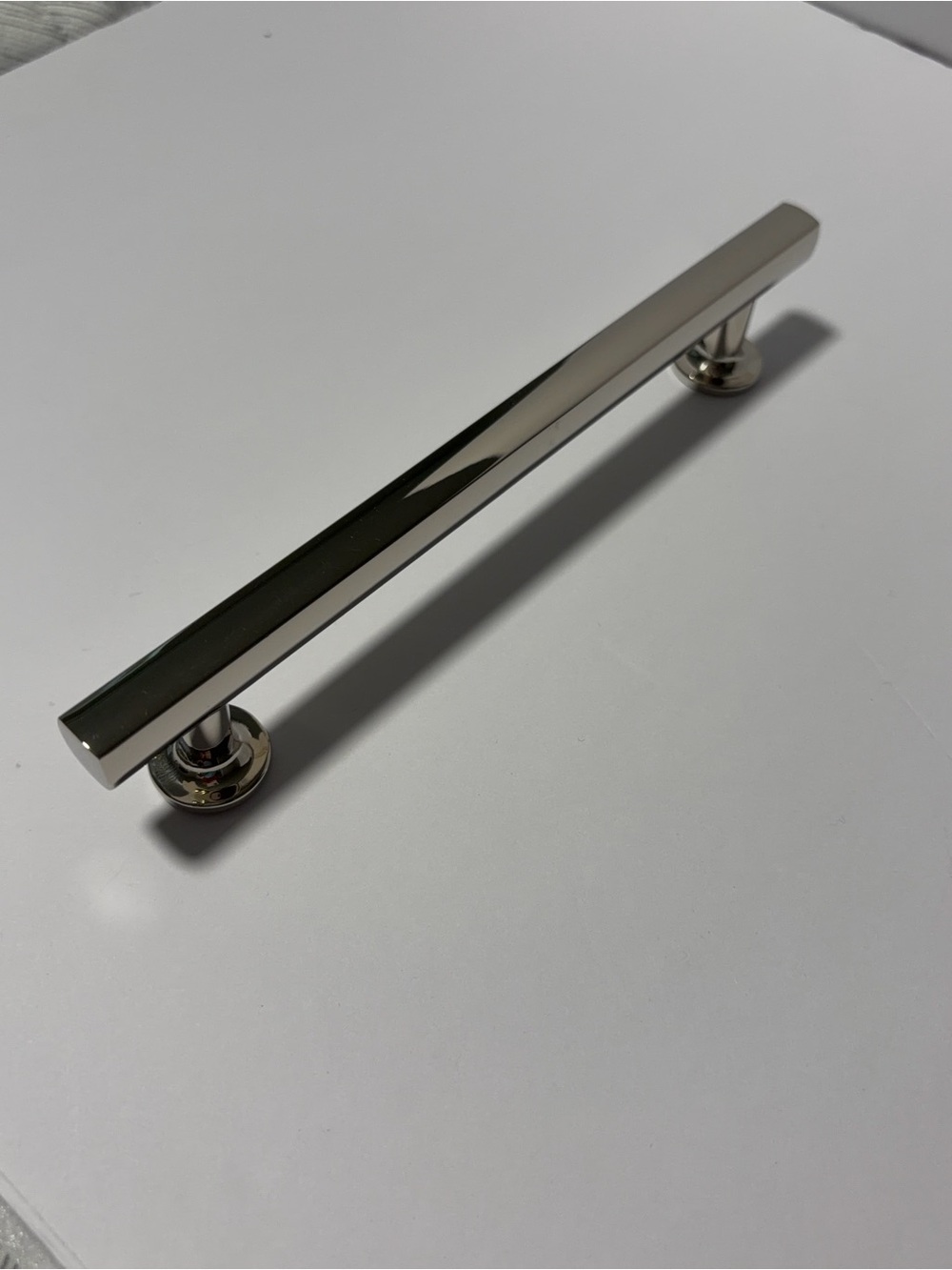 Polished Nickle Bar Cabinet Pull - Sleek Linear Handle
